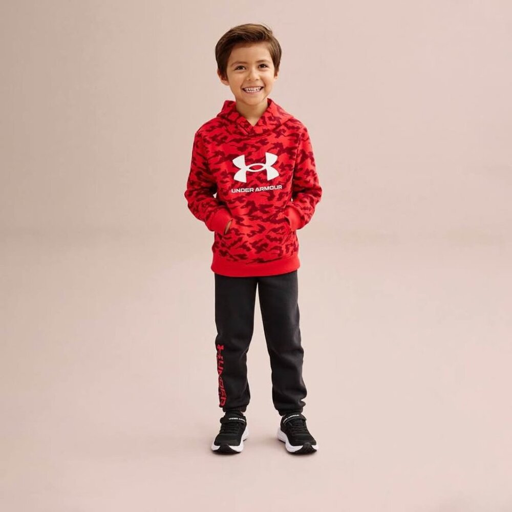 Boys Size 6 Under Armour Under Rival Tide Hoodie & Jogger Set-Red